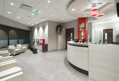 Dental office reception